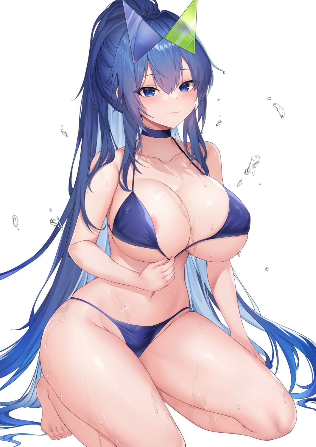 azur_lane bikini deogho_(liujinzy9854) new_jersey_(azur_lane) swimsuits undressing wet