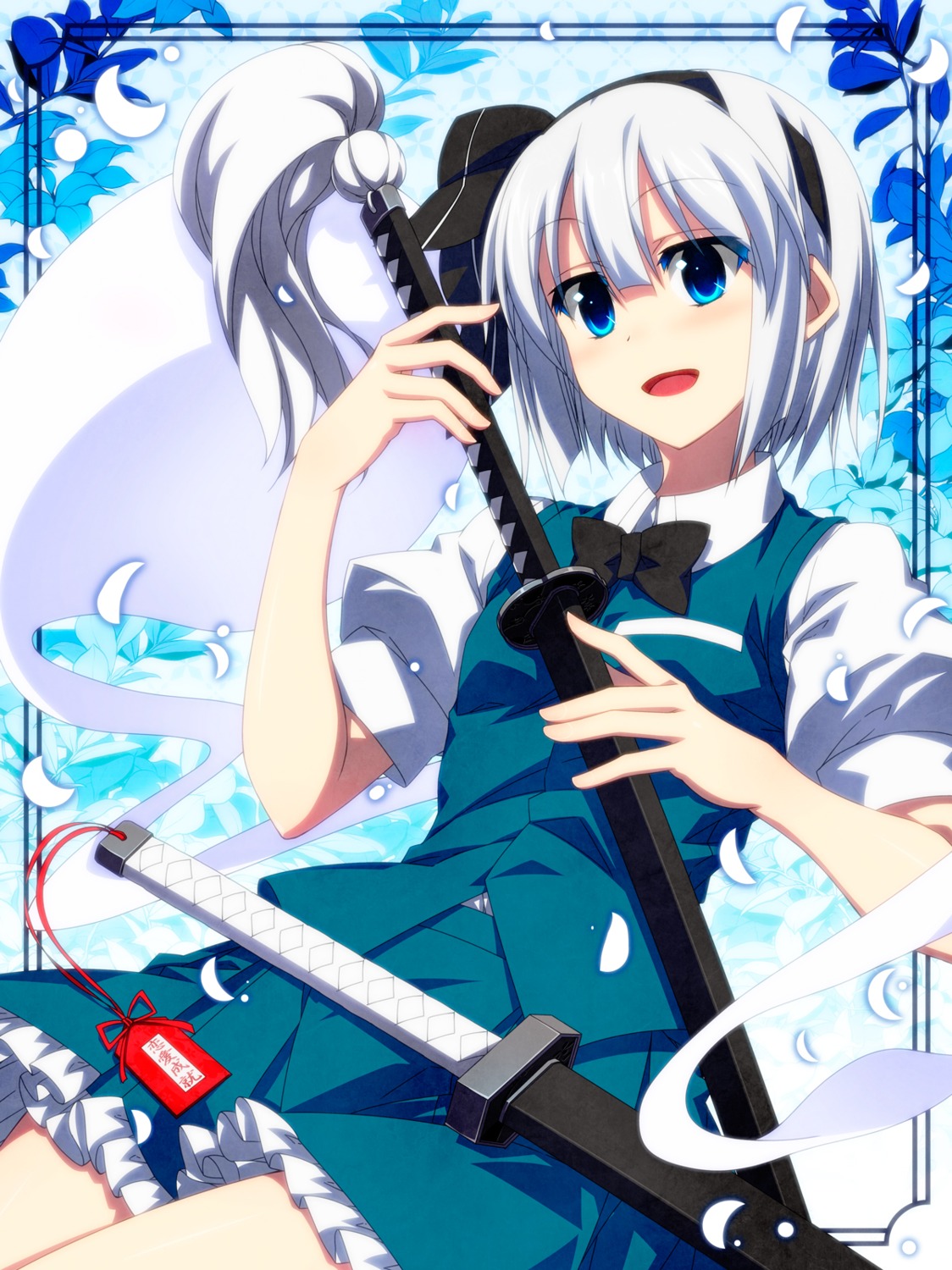 konpaku_youmu sazanami_mio sword touhou