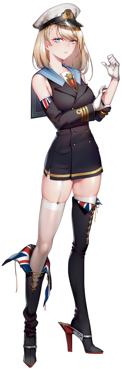 battleship_girl heels quuni stockings thighhighs uniform