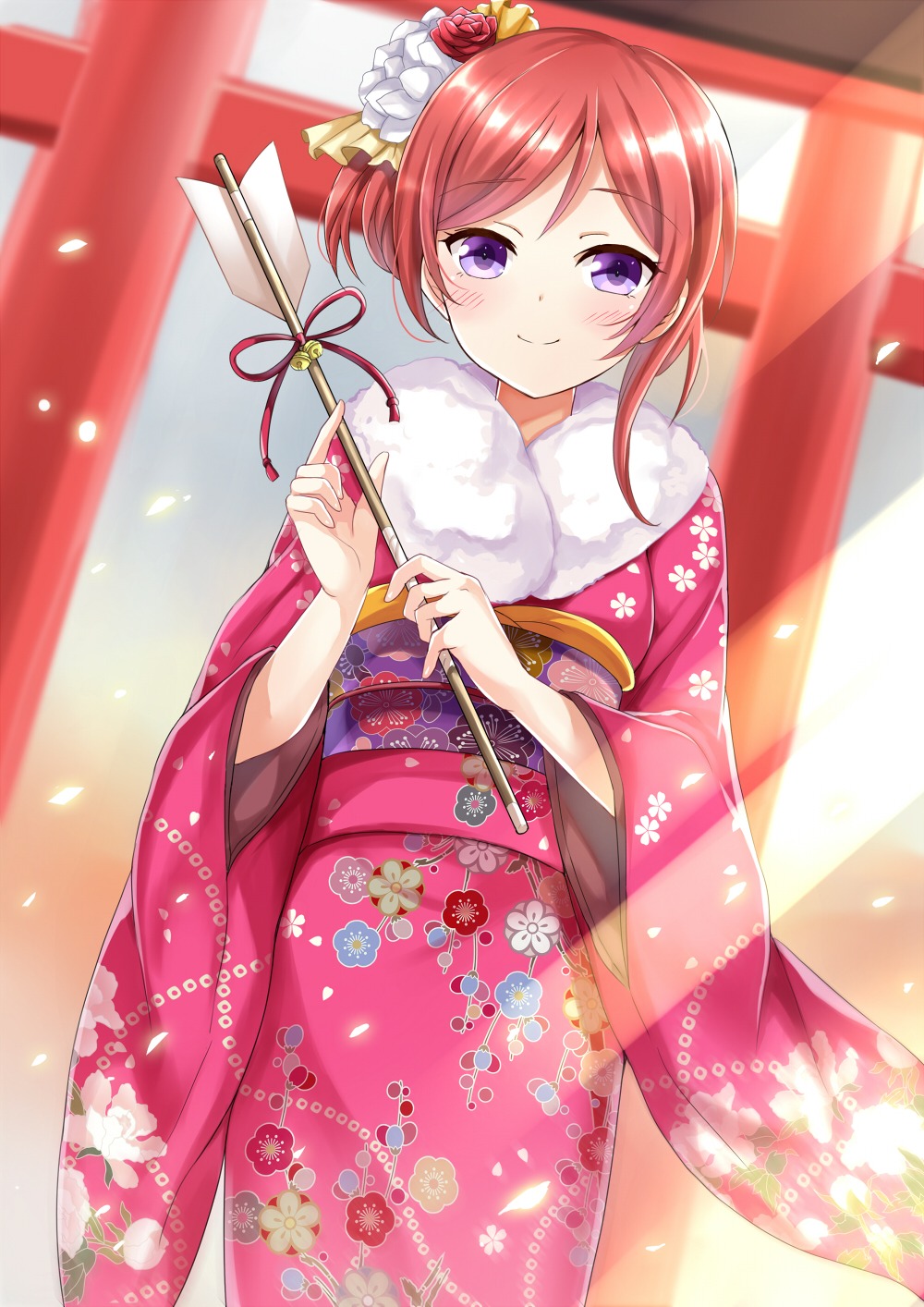 harimoji kimono love_live! nishikino_maki