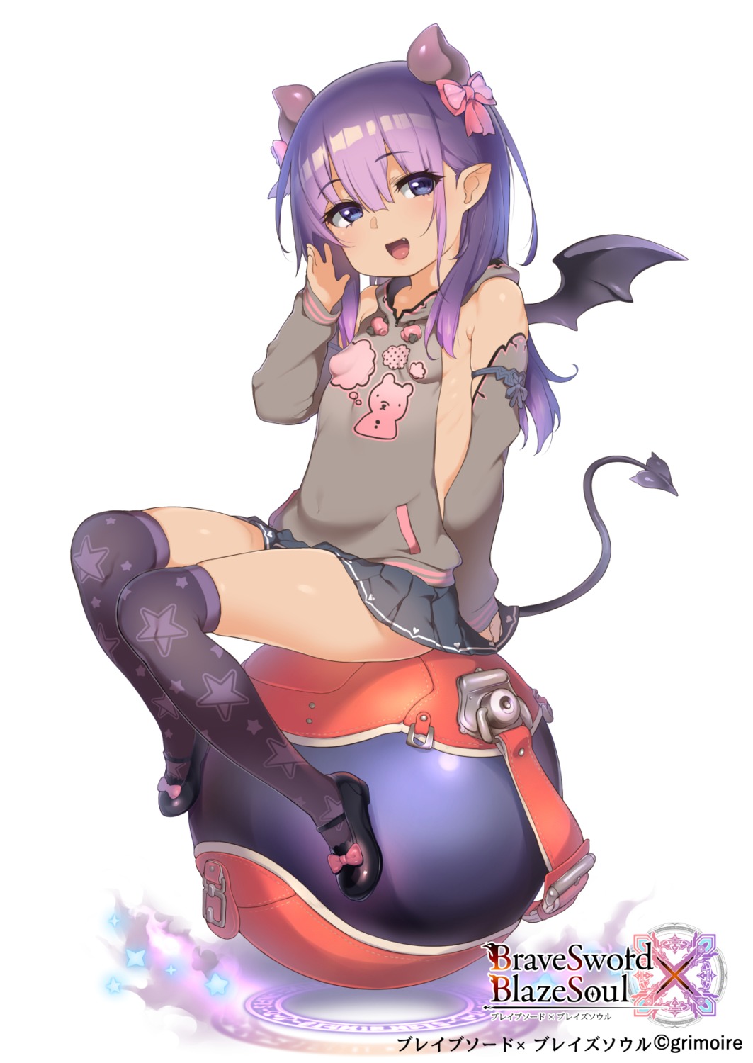 atte7kusa brave_sword_x_blaze_soul horns loli pointy_ears tail thighhighs wings