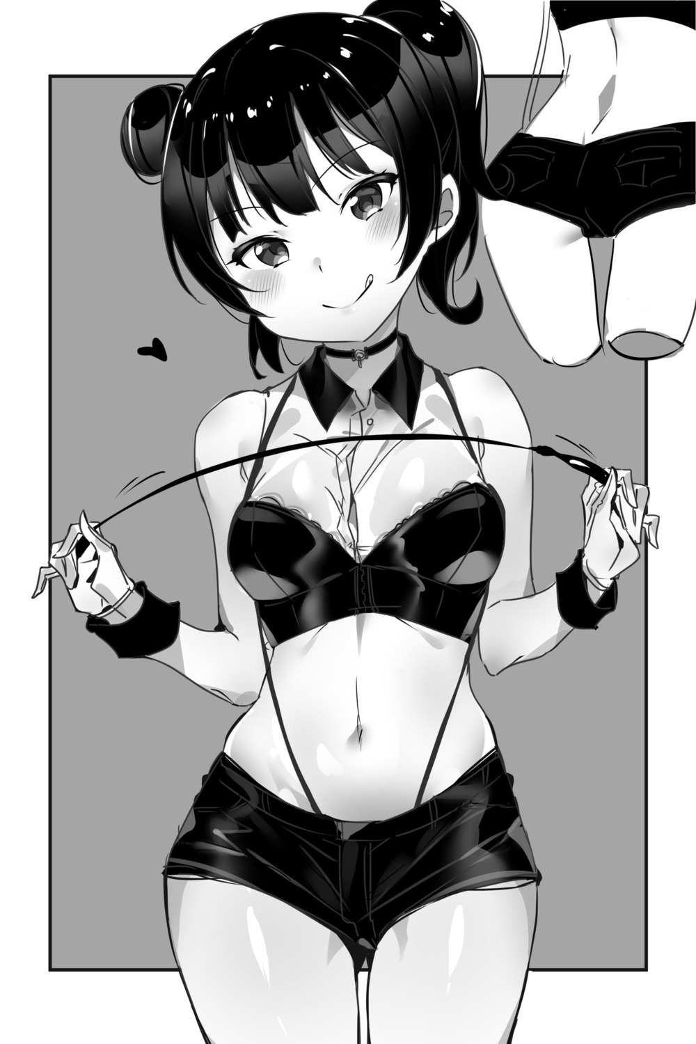 cleavage love_live!_sunshine!! monochrome tem10 tsushima_yoshiko weapon