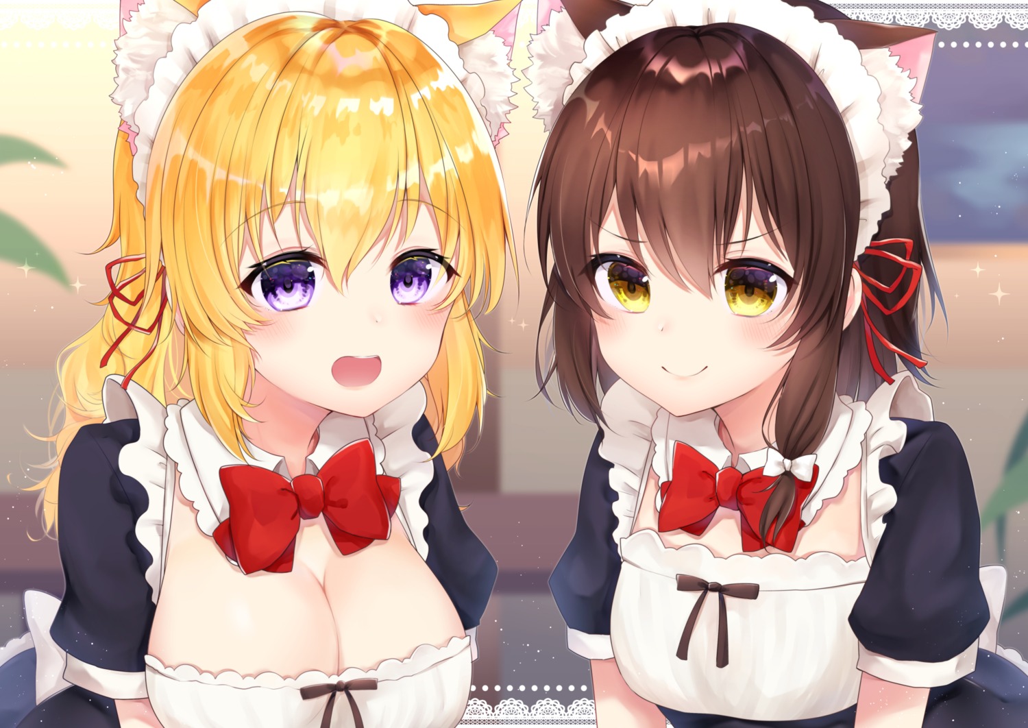 animal_ears cleavage maid maribel_han shiarisu touhou usami_renko