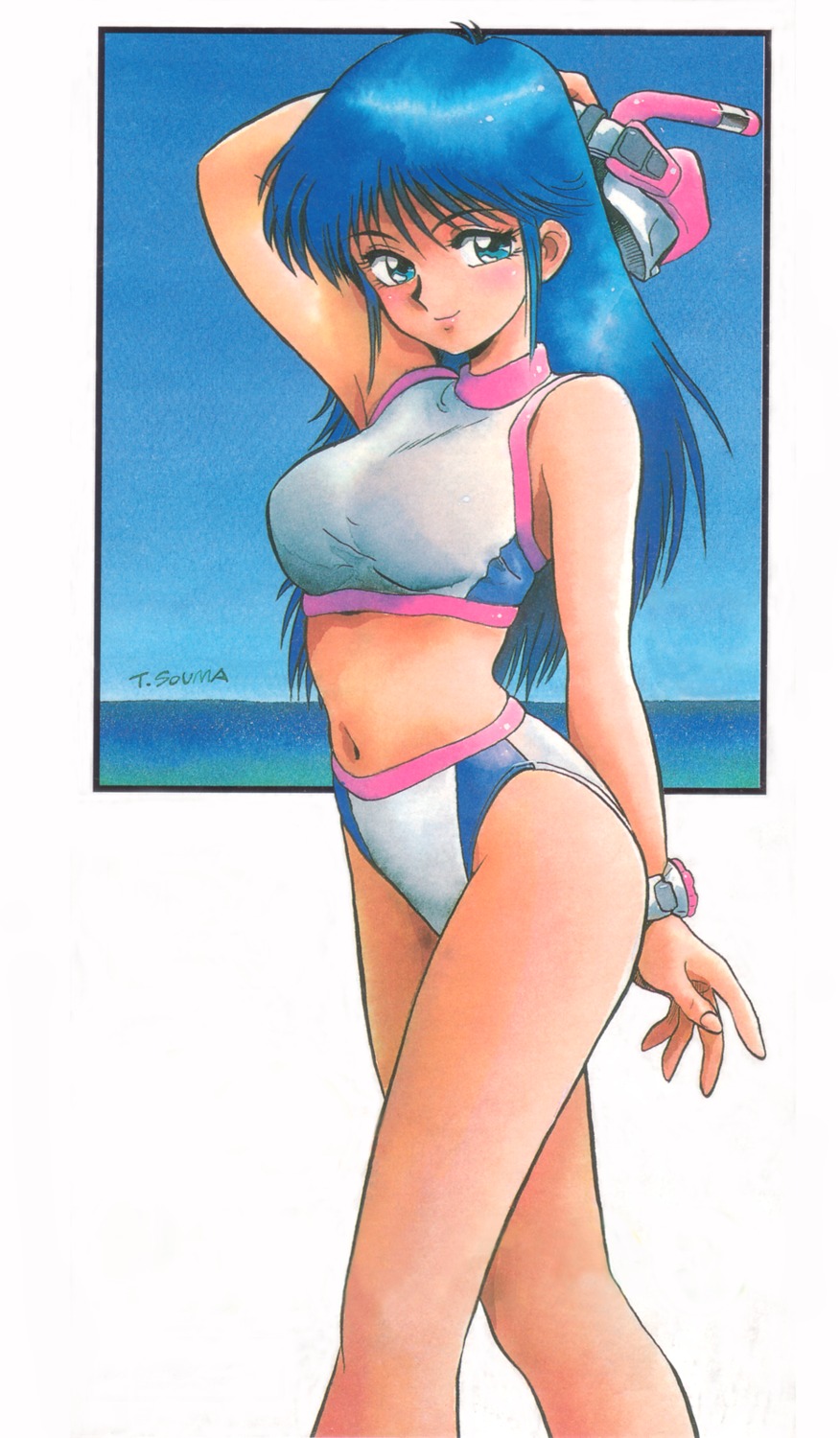 ayukawa_madoka bikini kimagure_orange_road swimsuits t._souma