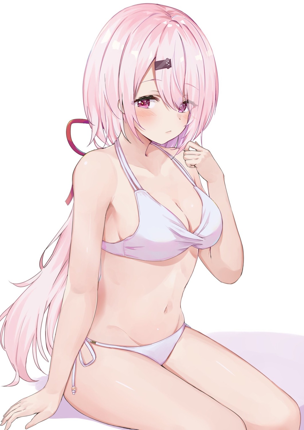 bikini cleavage nijisanji nijisanji_gamers racchi. shiina_yuika swimsuits