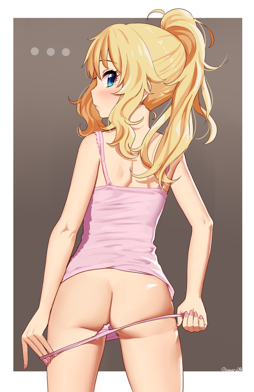 ass lingerie omaru09 ootsuki_yui pantsu panty_pull the_idolm@ster the_idolm@ster_cinderella_girls