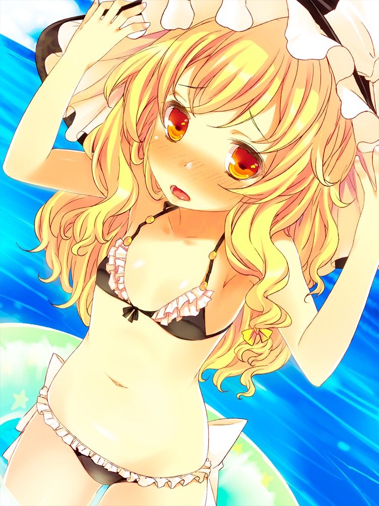 bikini kaneru kirisame_marisa swimsuits touhou