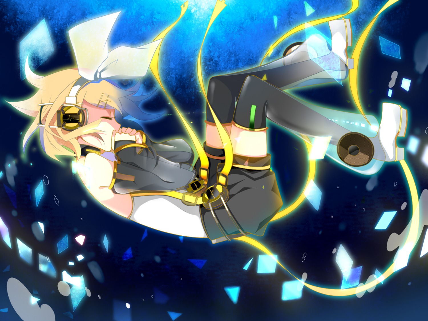 kagamine_rin rin_append temari_(artist) vocaloid wallpaper