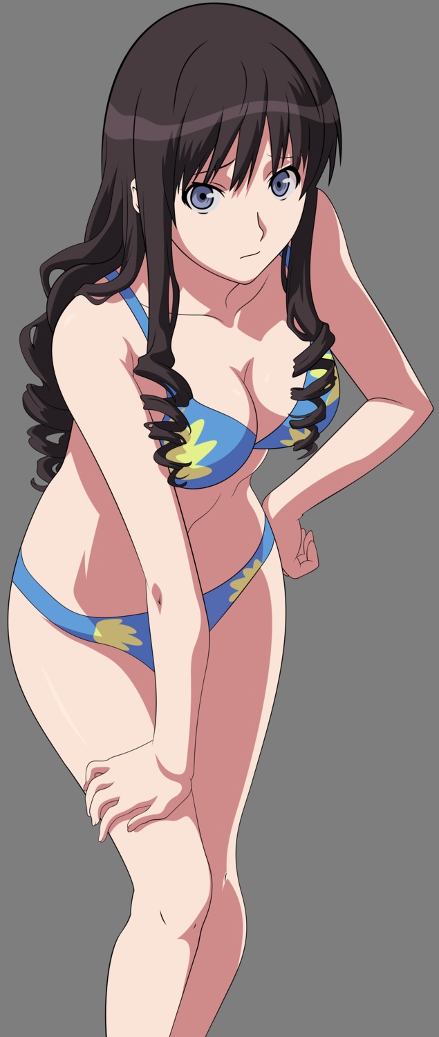 amagami bikini cleavage morishima_haruka swimsuits transparent_png vector_trace