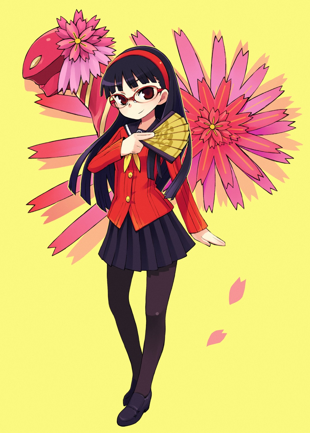 amagi_yukiko chan×co megane megaten pantyhose persona persona_4 seifuku