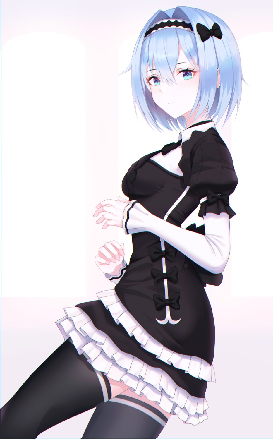 dress gothic_lolita junkt729 lolita_fashion ryuuou_no_oshigoto! sora_ginko thighhighs