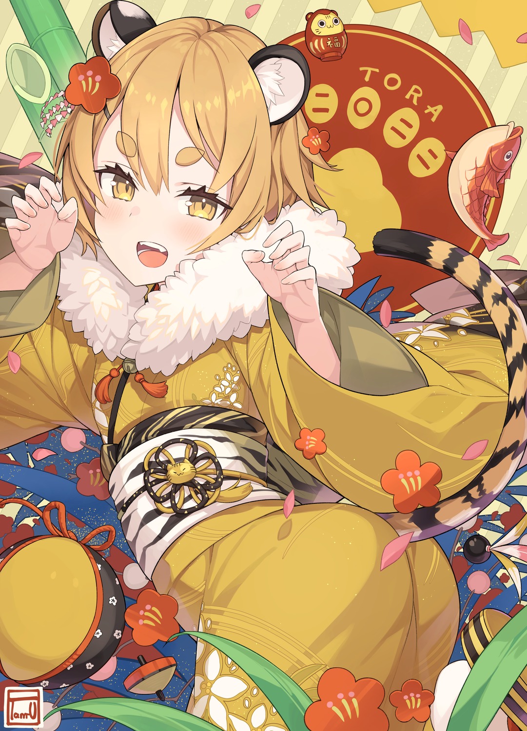 animal_ears ass kimono tail tam-u