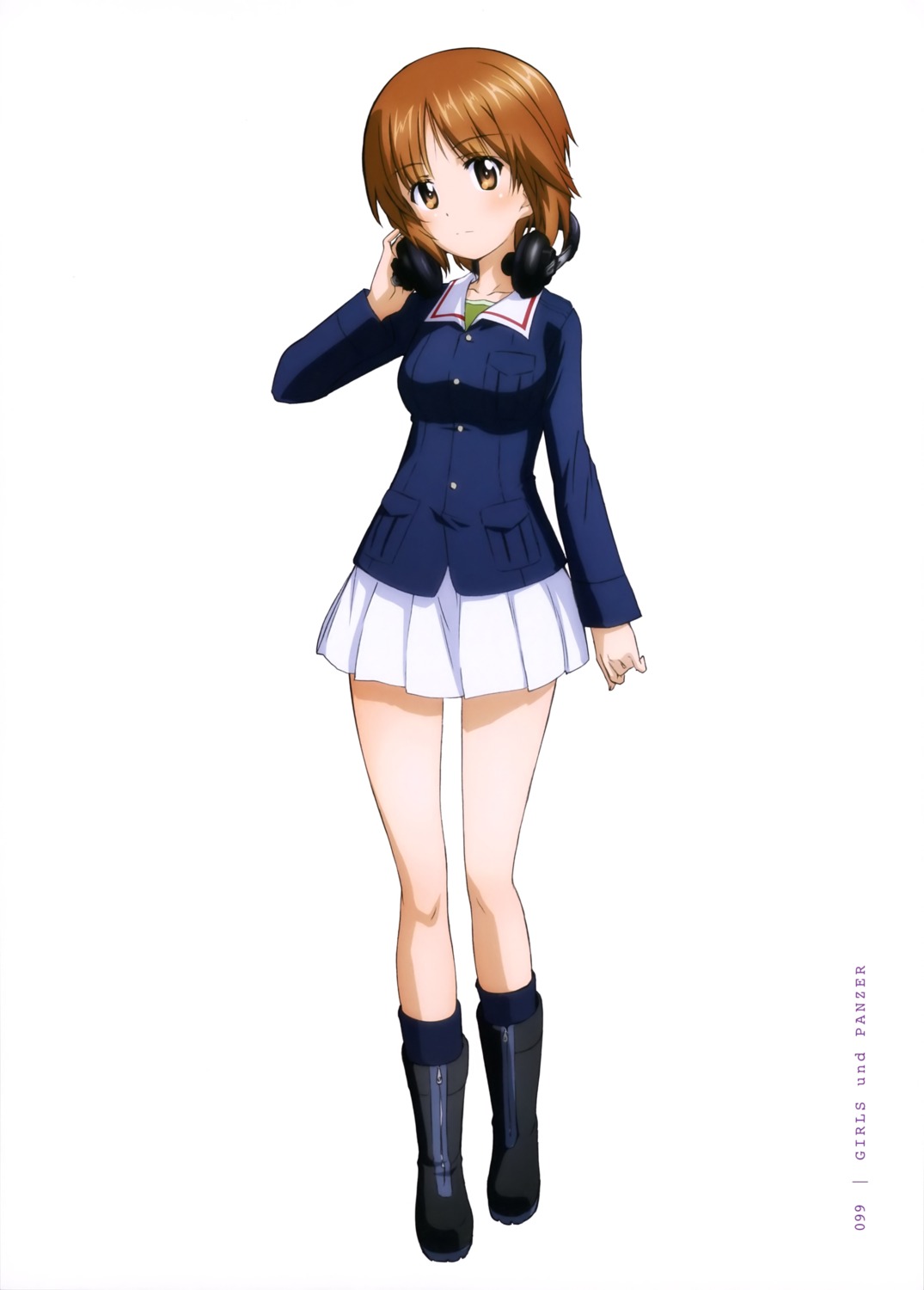 girls_und_panzer headphones nishizumi_miho uniform