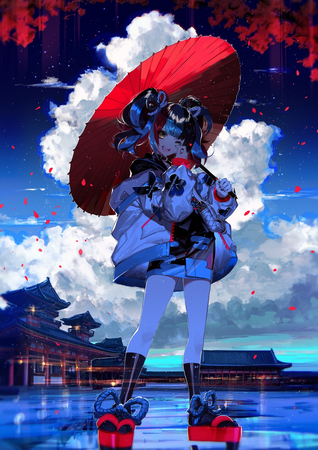 fate/grand_order kuga_huna sei_shounagon_(fate) umbrella yukata