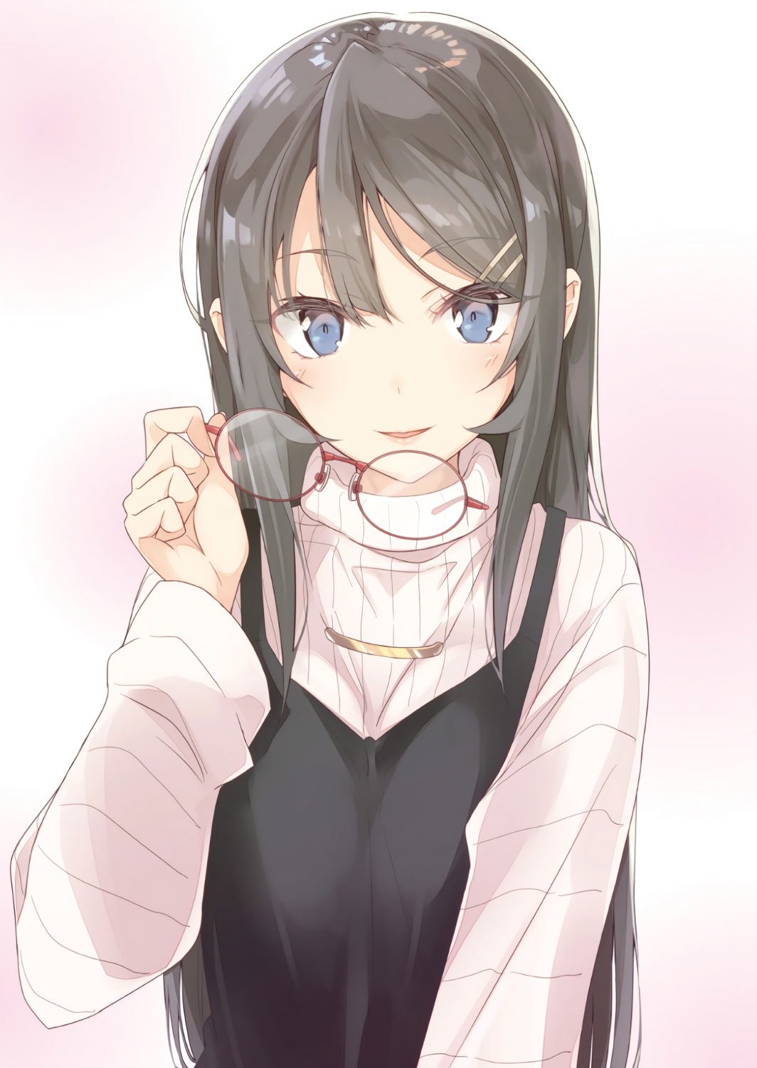 megane mizoguchi_keiji sakurajima_mai seishun_buta_yarou sweater