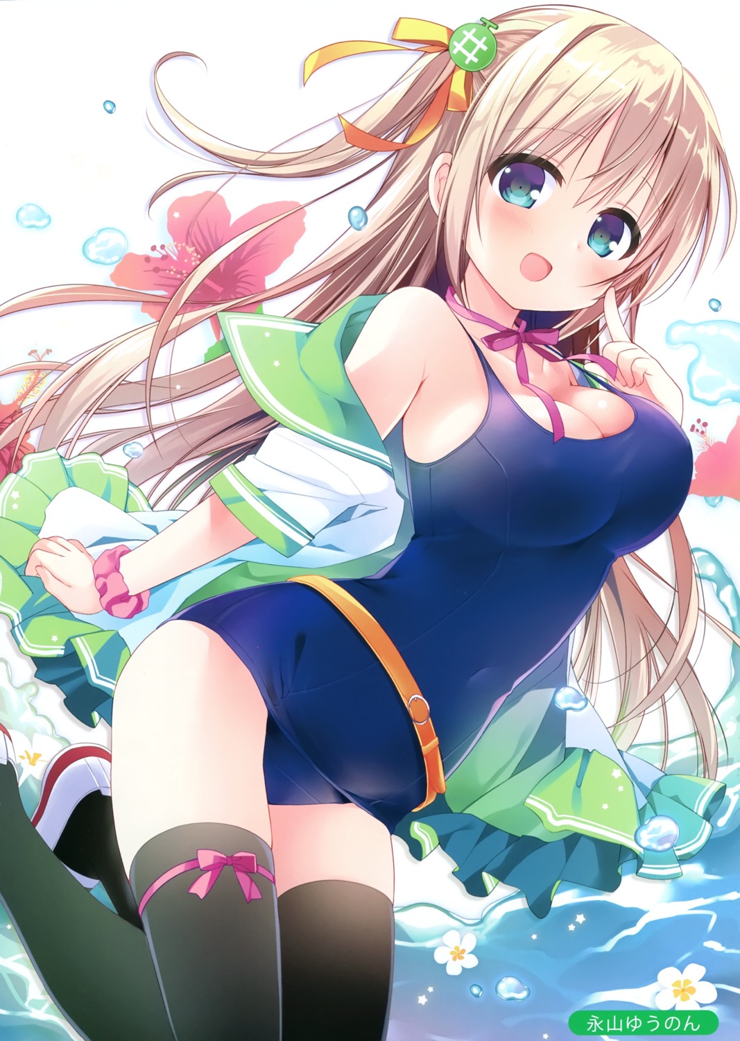 nagayama_yuunon school_swimsuit swimsuits