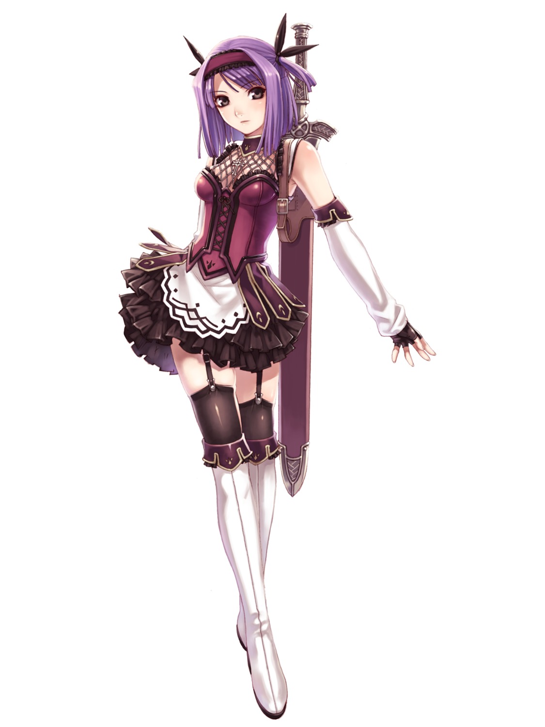 adel blazing_souls fishnets hirano_katsuyuki lolita_fashion see_through stockings sword thighhighs