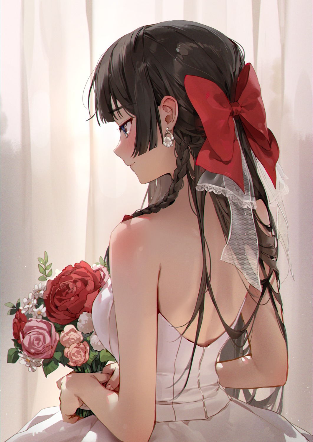 dress kellymonica02 no_bra shirayuki_hina stellive wedding_dress