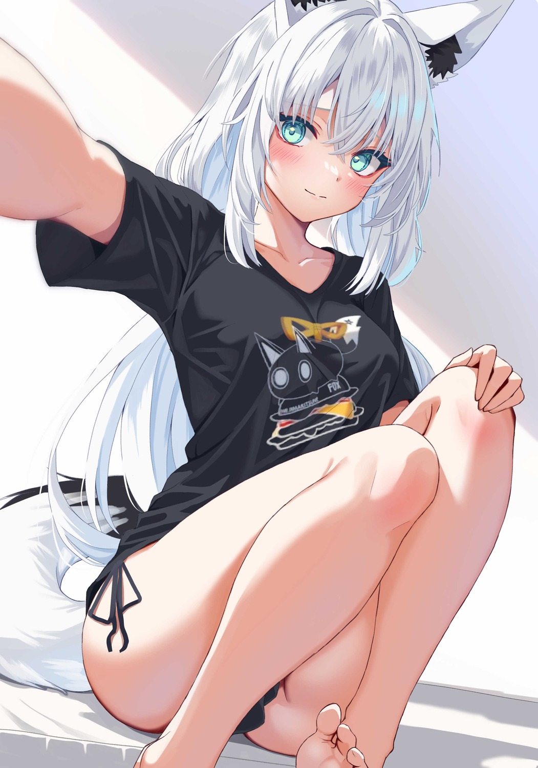 animal_ears hololive hololive_gamers kitsune o29sukizero shirakami_fubuki tail