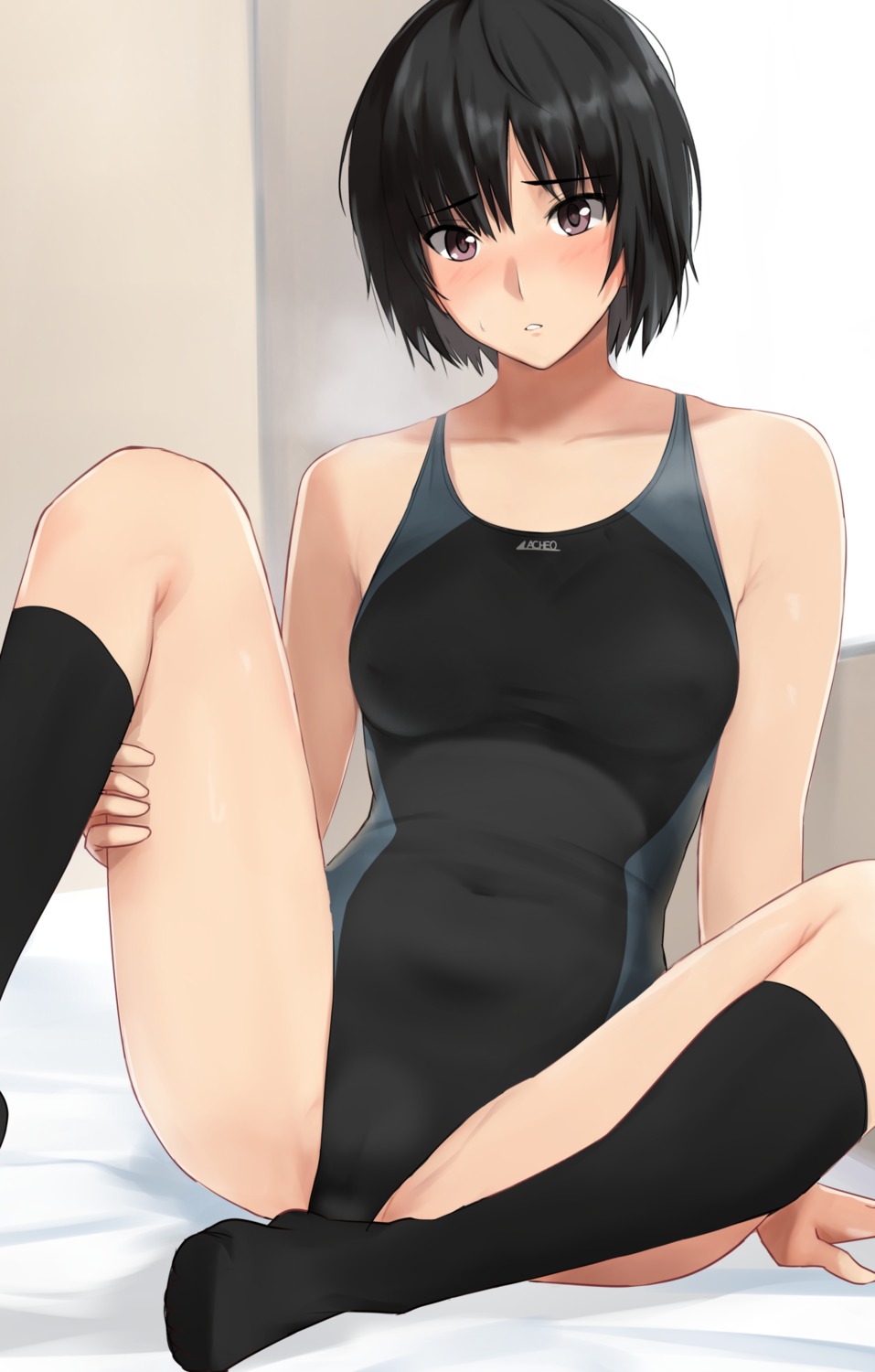 amagami cameltoe erect_nipples nanasaki_ai swimsuits yoo_tenchi