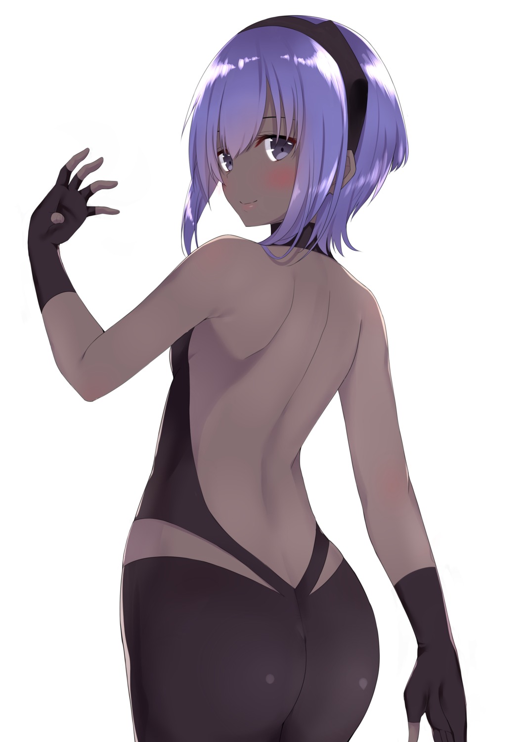 ass bodysuit fate/grand_order fate/prototype:_fragments_of_blue_and_silver go-1 hassan_of_serenity_(fate) no_bra