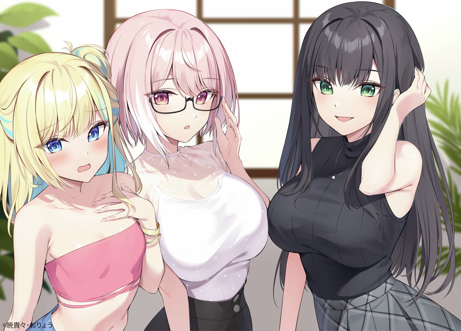 megane no_bra oryou see_through sweater