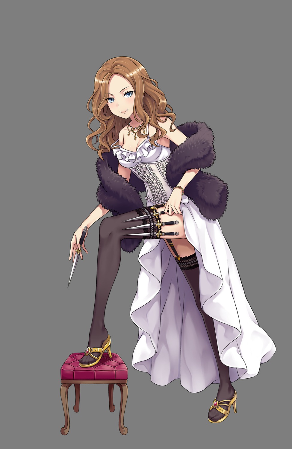 cleavage dress heels princess_principal stockings tagme thighhighs transparent_png weapon