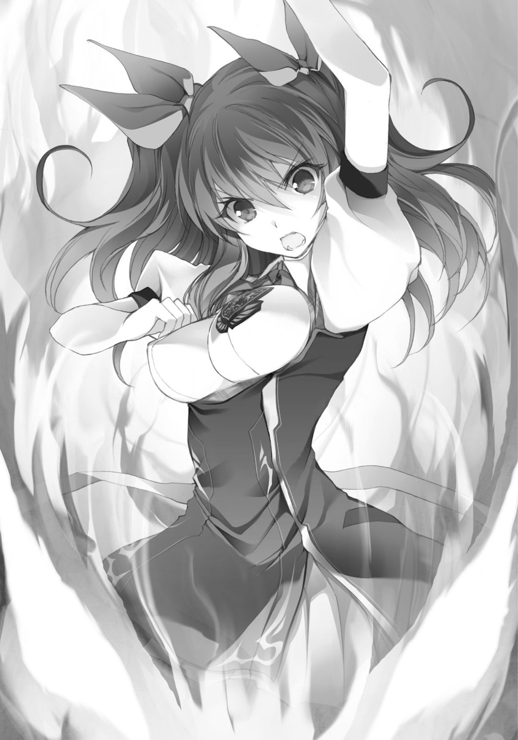 monochrome rakudai_kishi_no_cavalry seifuku stella_vermillion won_(az_hybrid)