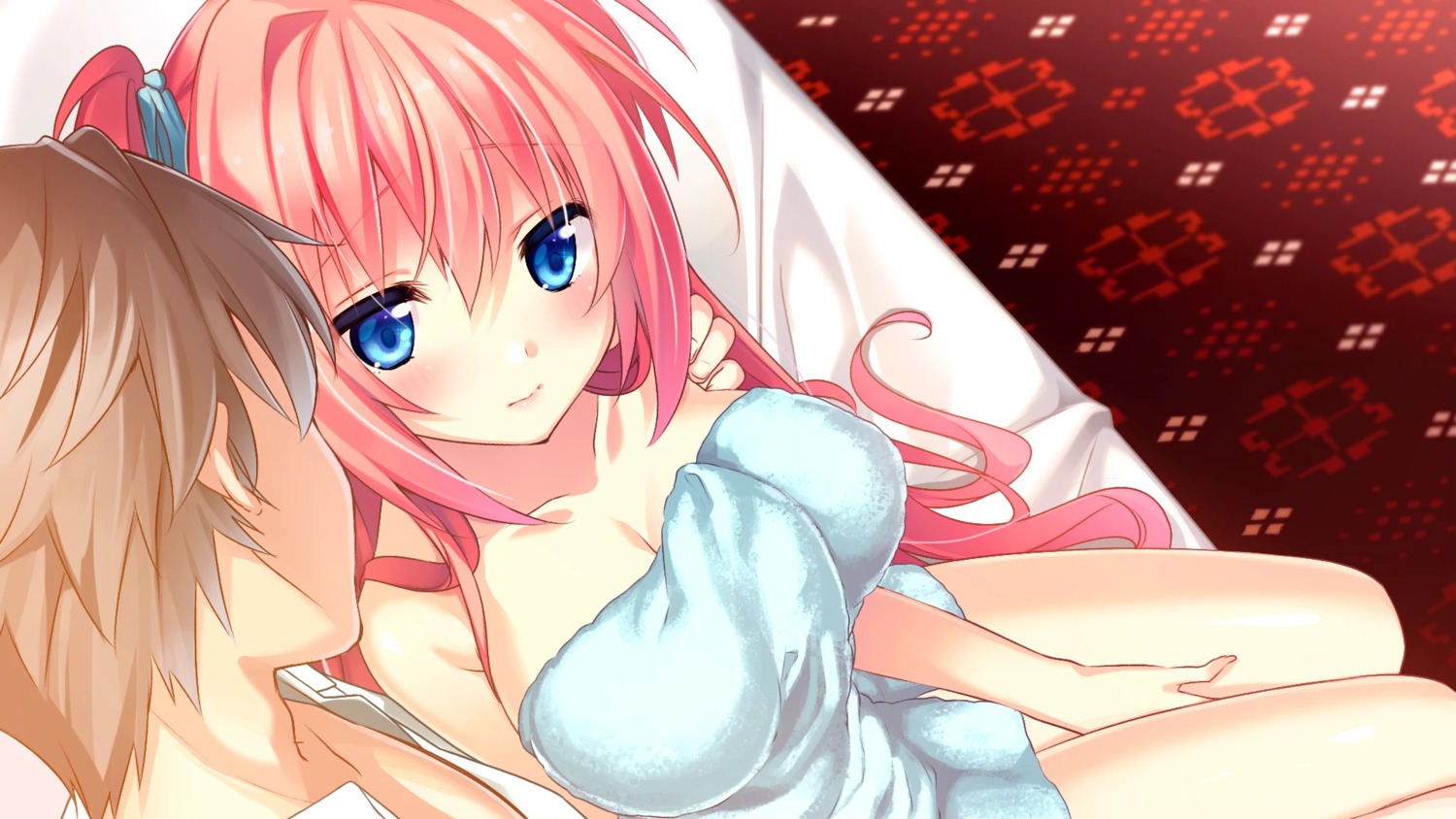 campus game_cg haru_uso_-passing_memories- himeno_satsuki jpeg_artifacts naked riichu towel