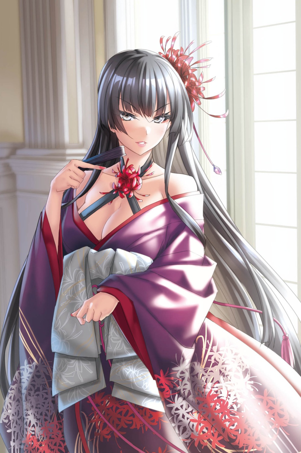 cleavage himemiya_shion kannatsuki_noboru kimono magical_explorer