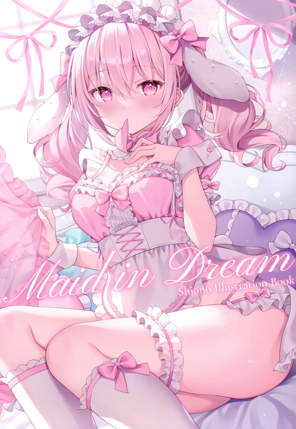 animal_ears bunny_ears garter maid shiono_room siooooono thighhighs