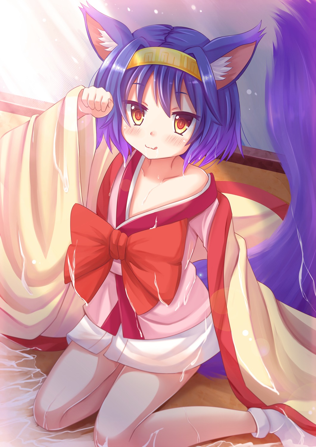 animal_ears hatsuse_izuna japanese_clothes kazenokaze no_game_no_life tail