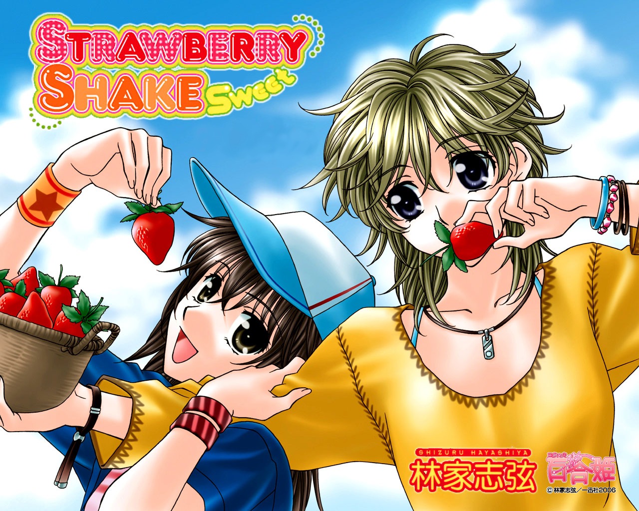 asakawa_ran hayashiya_shizuru strawberry_shake_sweet tachibana_julia wallpaper yuri