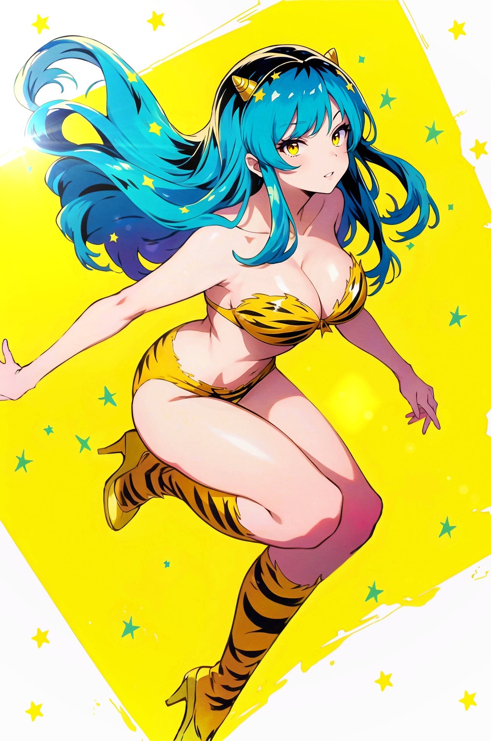 bikini heels horns lum swimsuits tagme urusei_yatsura