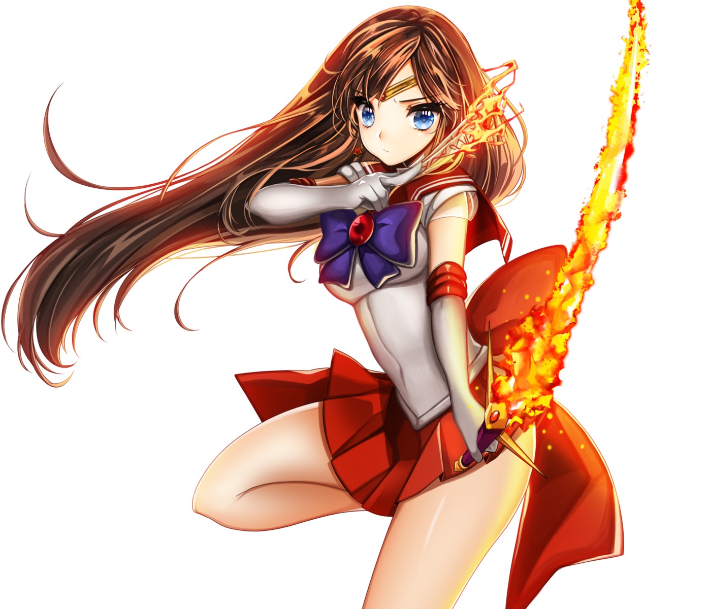 hino_rei primcoco sailor_moon sword weapon