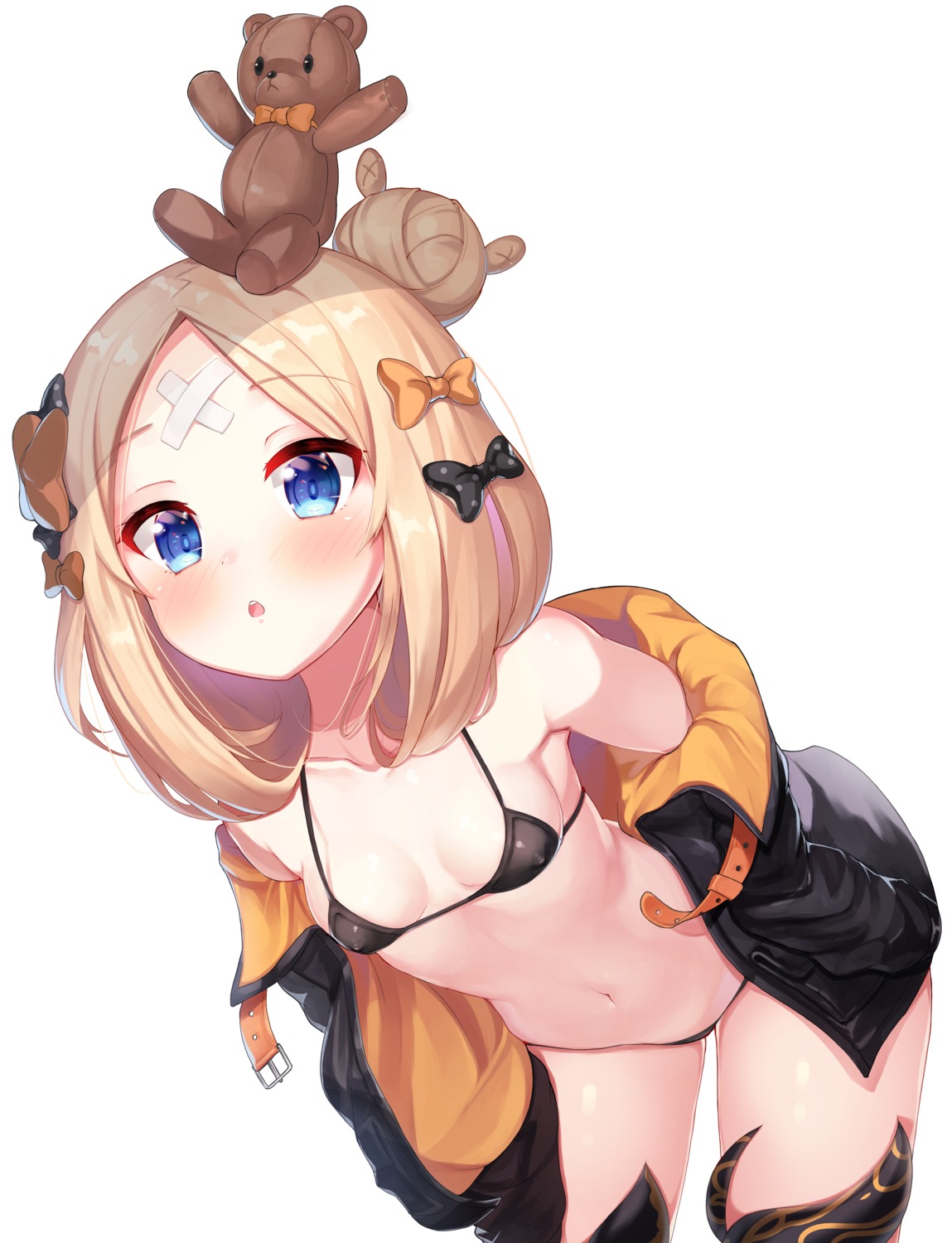 2drr abigail_williams_(fate) bikini erect_nipples fate/grand_order loli open_shirt swimsuits tentacles