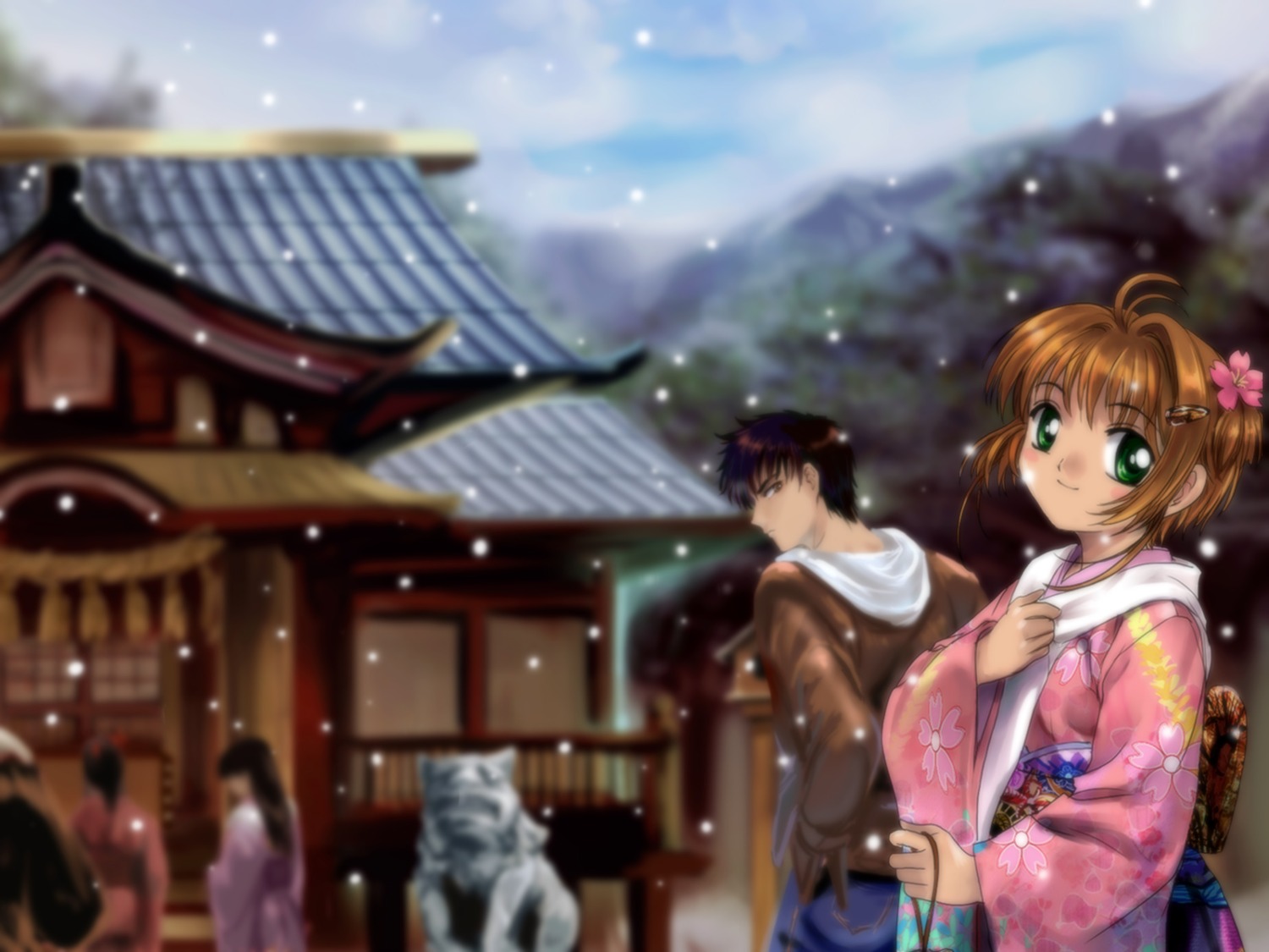 card_captor_sakura kinomoto_sakura kinomoto_touya moonknives wallpaper