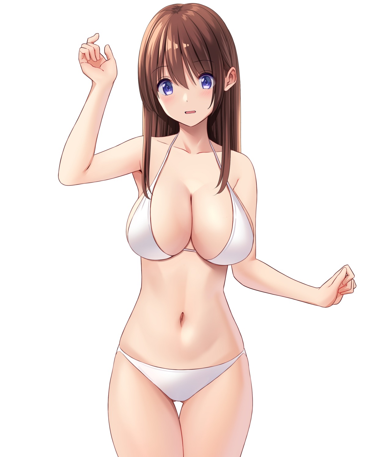 bikini cleavage marui_koishi swimsuits