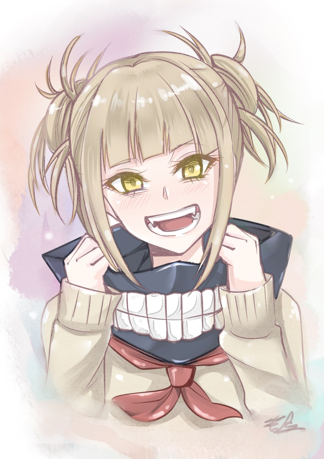 boku_no_hero_academia seifuku sweater toga_himiko tsang_yu_chun