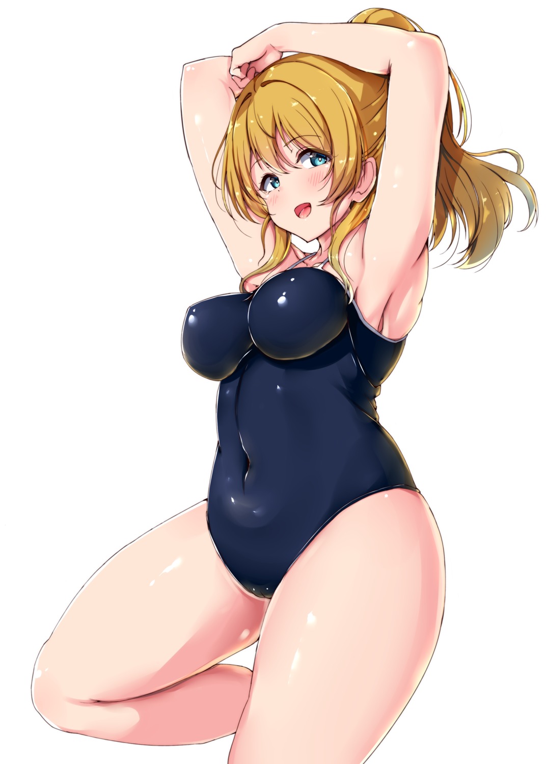 ayase_eli cameltoe love_live! school_swimsuit shinonon_(iso_shino) swimsuits