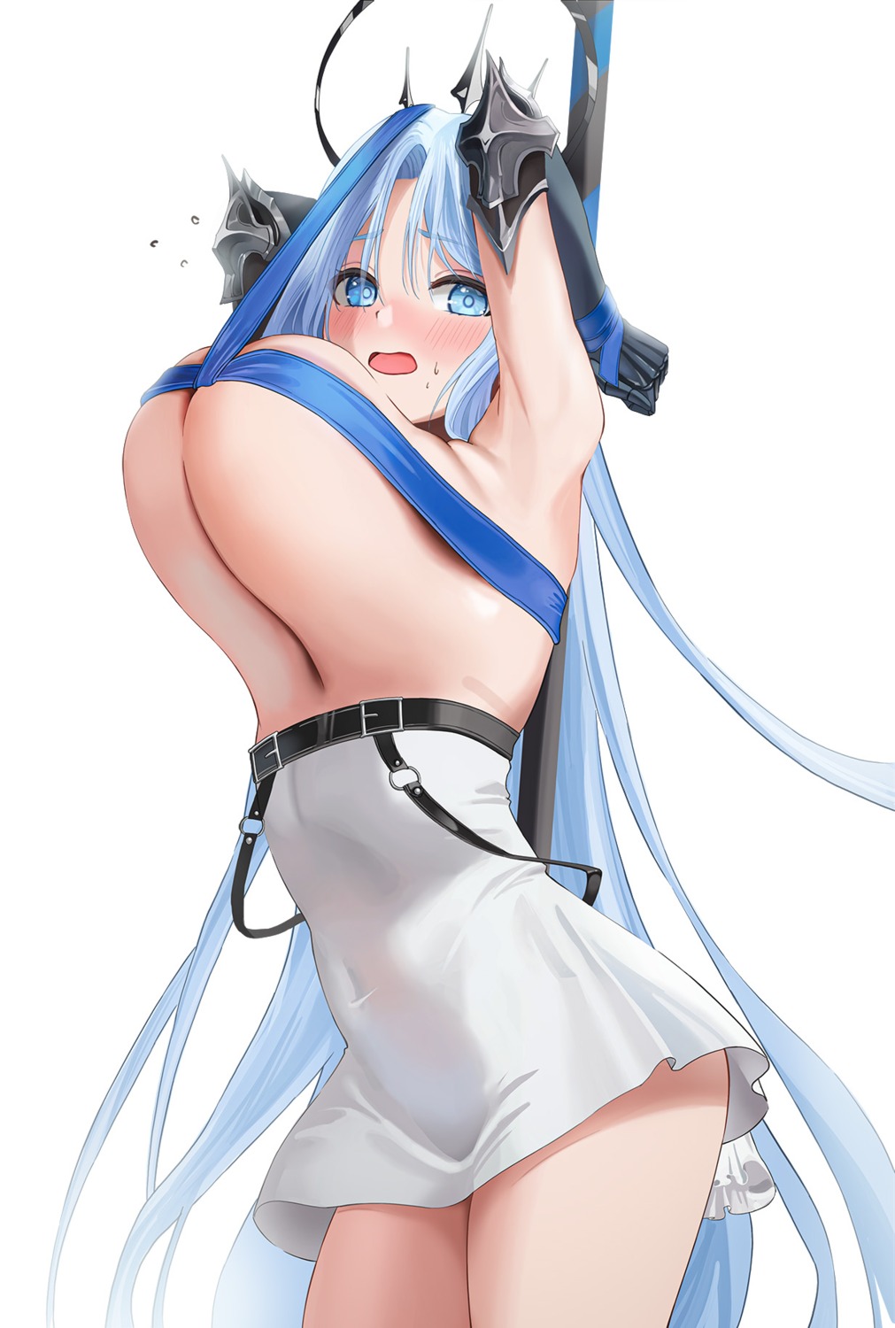 alsace_(azur_lane) armor azur_lane bondage no_bra shugo_15