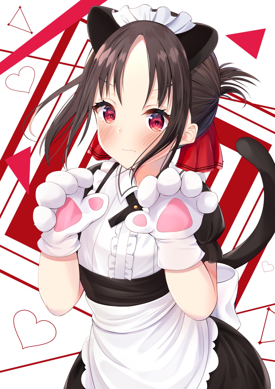 animal_ears kaguya-sama_wa_kokurasetai_~tensai-tachi_no_renai_zunousen~ maid nari_(narikashi) nekomimi shinomiya_kaguya tail