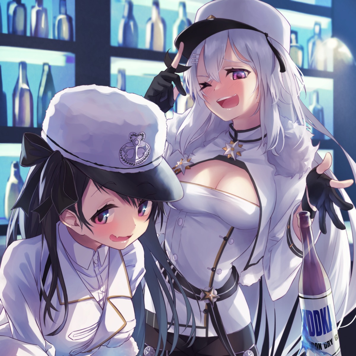 azur_lane cleavage gangut_(azur_lane) pamiat_merkuria_(azur_lane) shun'ya_(daisharin36) uniform