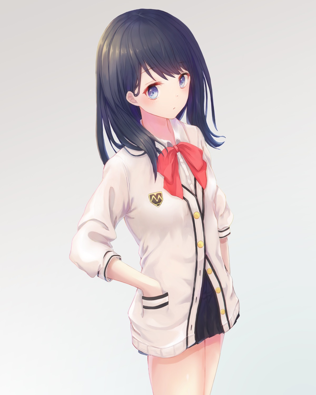 keis_(locrian1357) seifuku ssss.gridman sweater takarada_rikka