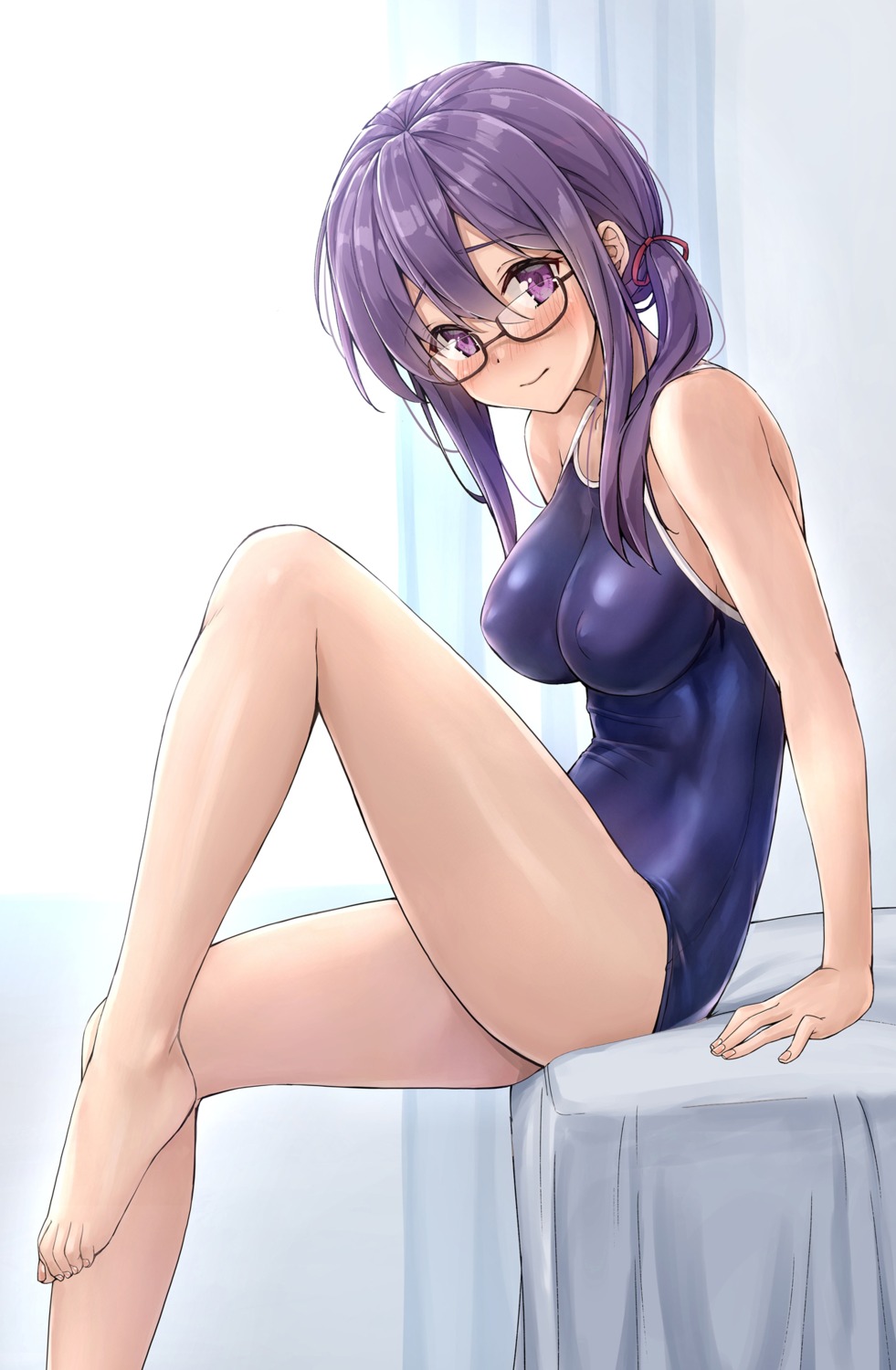 erect_nipples kotatsu_(kotatsu358) megane school_swimsuit swimsuits