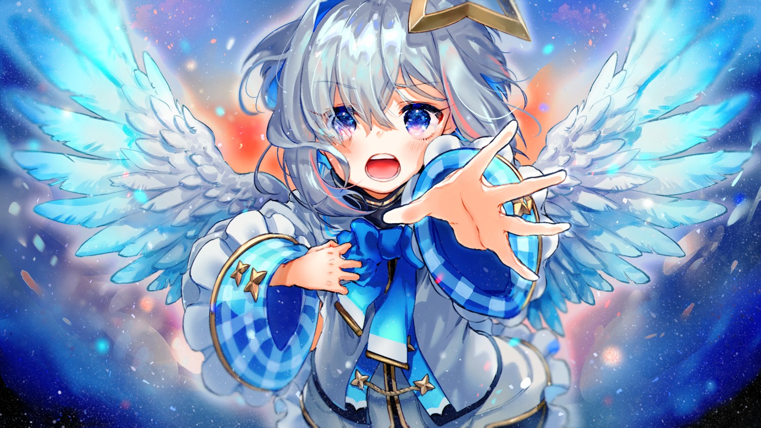 amane_kanata angel hololive seifuku syukonbu wallpaper wings