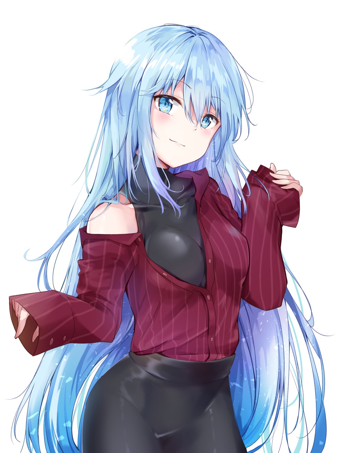 aqua_(konosuba) dress_shirt kono_subarashii_sekai_ni_shukufuku_wo! sunhyun sweater