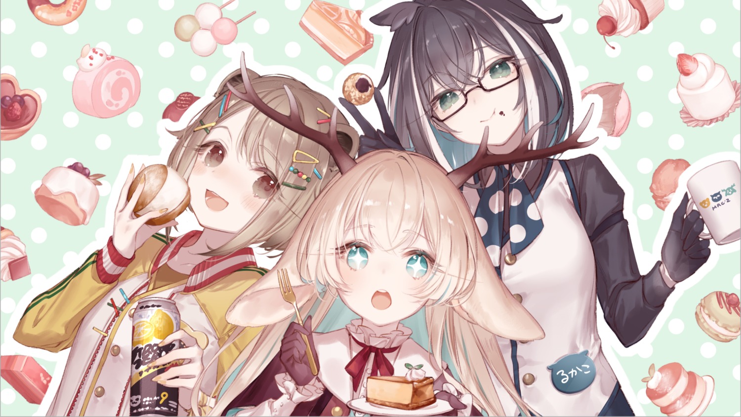 animal_ears horns megane tagme wallpaper