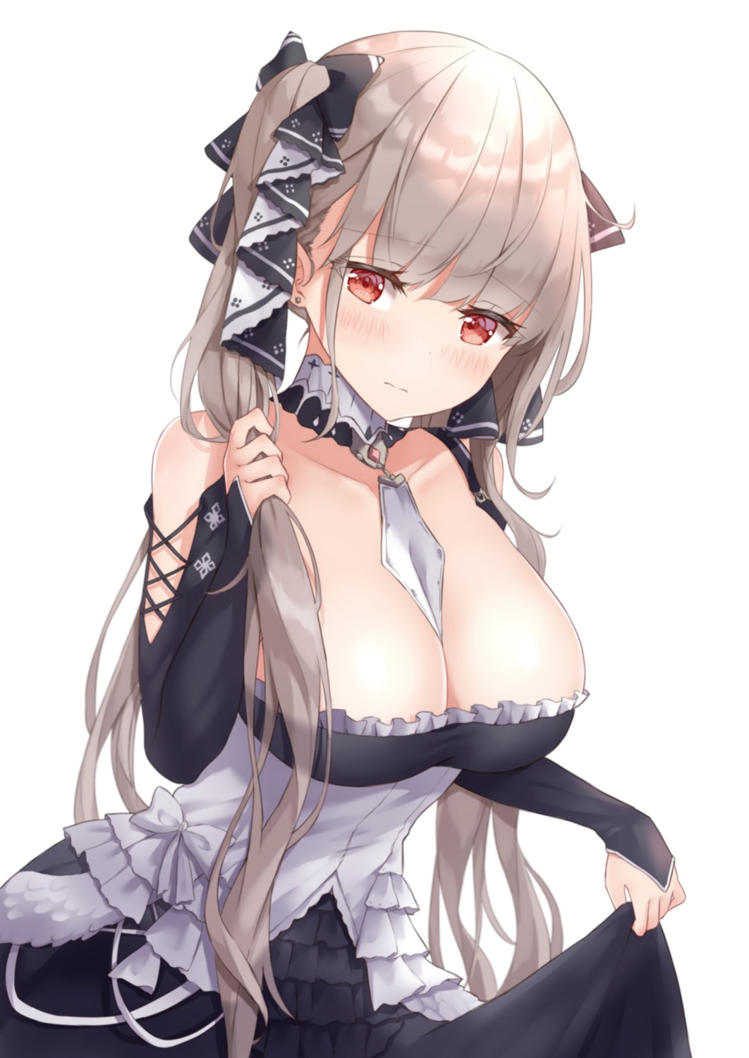 azur_lane classic_(zildjian33) formidable_(azur_lane) gothic_lolita lolita_fashion no_bra skirt_lift