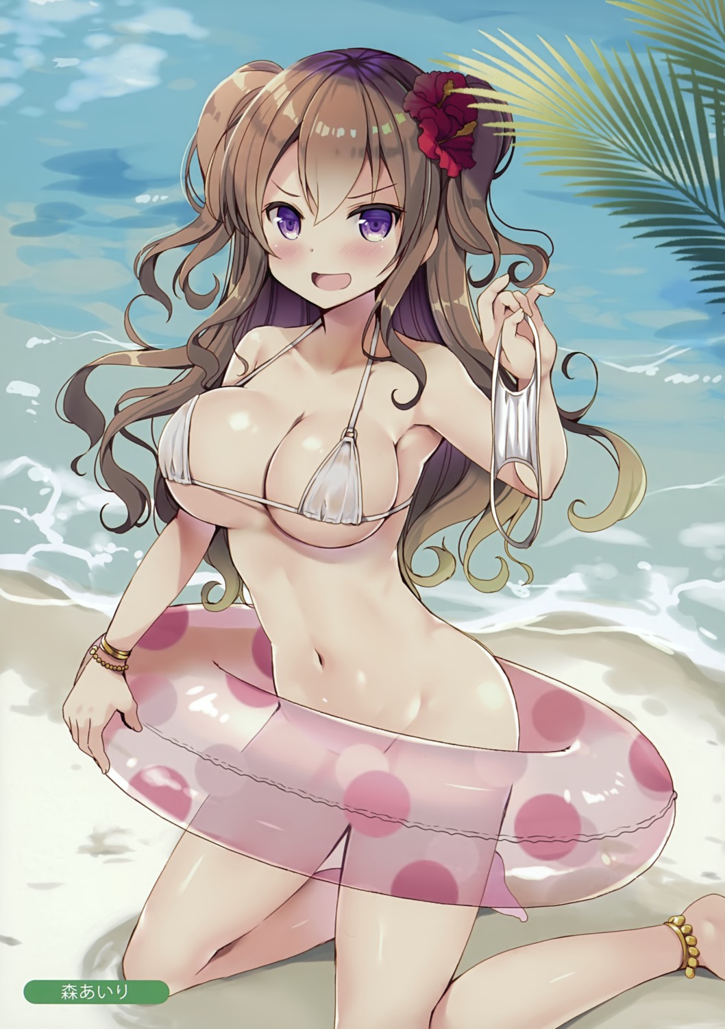 bikini_top bottomless censored mori_airi swimsuits